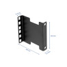 Delock Server Rack Tiefenerweiterung Adapter Montagekit zur Verlängerung der Montagetiefe bis 10 cm 2 HE schwarz