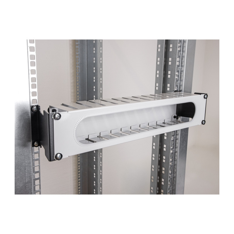 Delock Server Rack Tiefenerweiterung Adapter Montagekit zur Verlängerung der Montagetiefe bis 10 cm 2 HE schwarz
