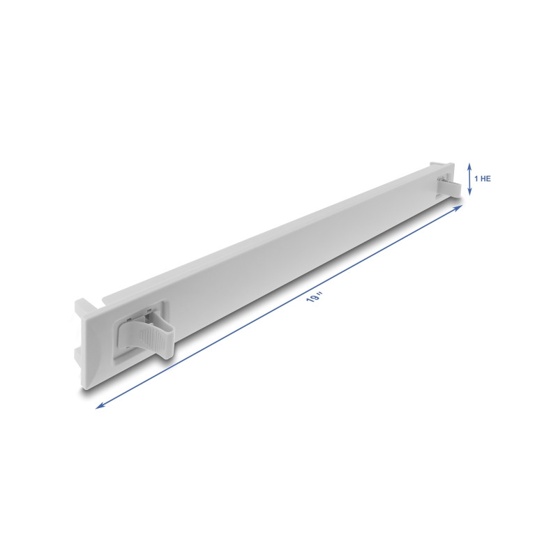 Delock 19″ 1 HE Blindpanel ABS Kunststoff mit Einrastfunktion (Snap-In) grau