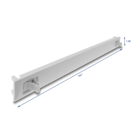 Delock 19″ 1 HE Blindpanel ABS Kunststoff mit Einrastfunktion (Snap-In) grau