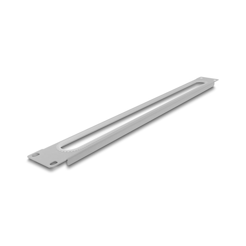 Delock 19″ 1 HE Kabeldurchführung mit Kantenschutz grau