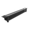Delock 19″ 1 HE Kabelmanagement Rangierpanel mit Öffnung und Kantenschutz schwarz