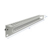 Delock 19″ 1 HE Kabelmanagement Rangierpanel mit Öffnung und Kantenschutz grau