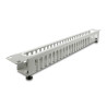 Delock 19″ 1 HE Kabelmanagement Rangierpanel mit Öffnung und Kantenschutz grau