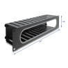 Delock 19″ 2 HE Kabelmanagement Rangierpanel mit Öffnung und Kantenschutz schwarz