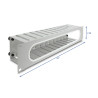 Delock 19″ 2 HE Kabelmanagement Rangierpanel mit Öffnung und Kantenschutz grau