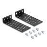 Delock Universelles Rack Montage Set 2 Stück schwarz
