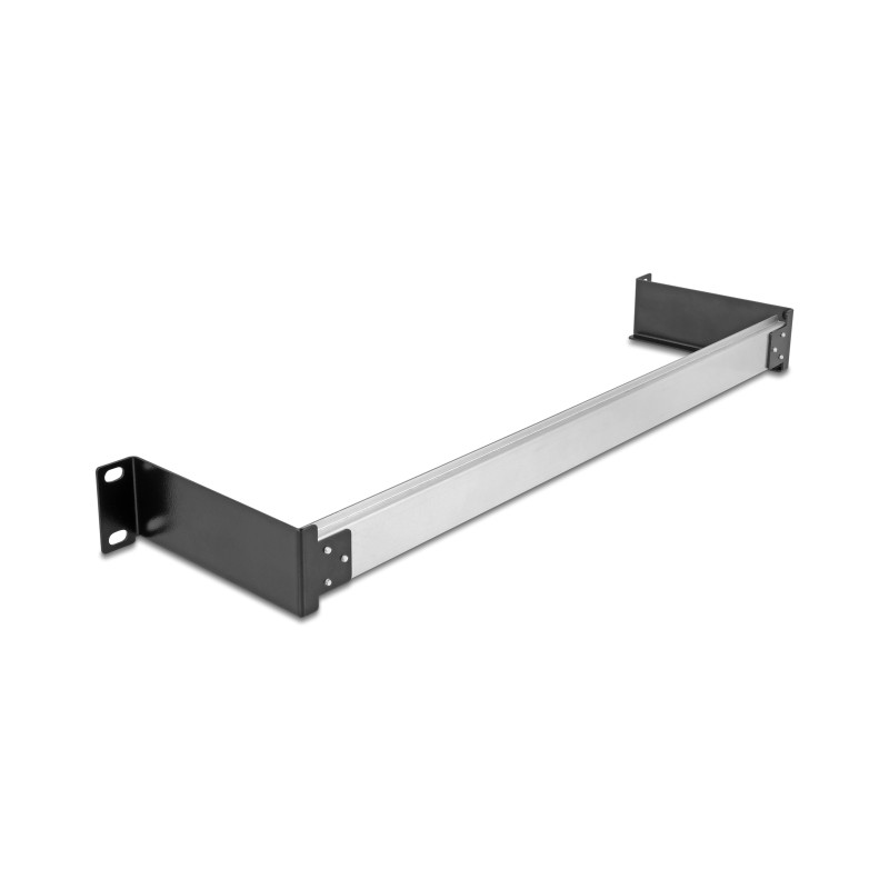 Delock 19″ Hutschienenpanel zum Einbau horizontal oder vertikal 1HE Metall schwarz
