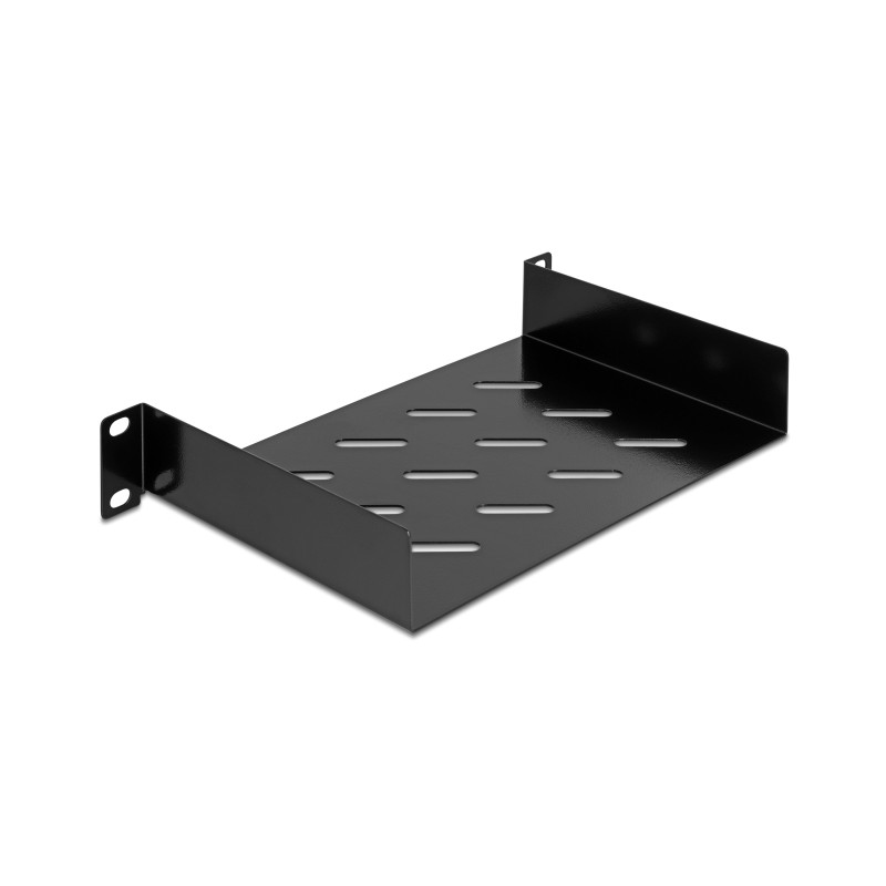 Delock 10″ 1 HE Fachboden mit Lüftungsschlitzen bis 150 mm Tiefe max. 25 kg Tragkraft