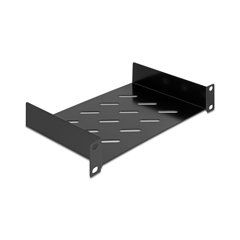 Delock 10″ 1 HE Fachboden mit Lüftungsschlitzen bis 150 mm Tiefe max. 25 kg Tragkraft