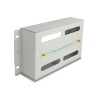 Delock 10″ Schutzschalterleiste mit Abdeckung und Hutschiene 3 HE Metall grau