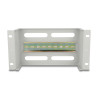Delock 10″ Schutzschalterleiste mit Abdeckung und Hutschiene 3 HE Metall grau