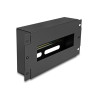 Delock 10″ Schutzschalterleiste mit Abdeckung und Hutschiene 3 HE Metall schwarz