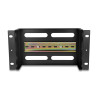 Delock 10″ Schutzschalterleiste mit Abdeckung und Hutschiene 3 HE Metall schwarz