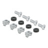 Delock 10″ Schutzschalterleiste mit Abdeckung und Hutschiene 3 HE Metall schwarz