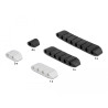Delock Kabelhalter trapezförmig selbstklebend Kombi Set 10 Stück schwarz / weiß