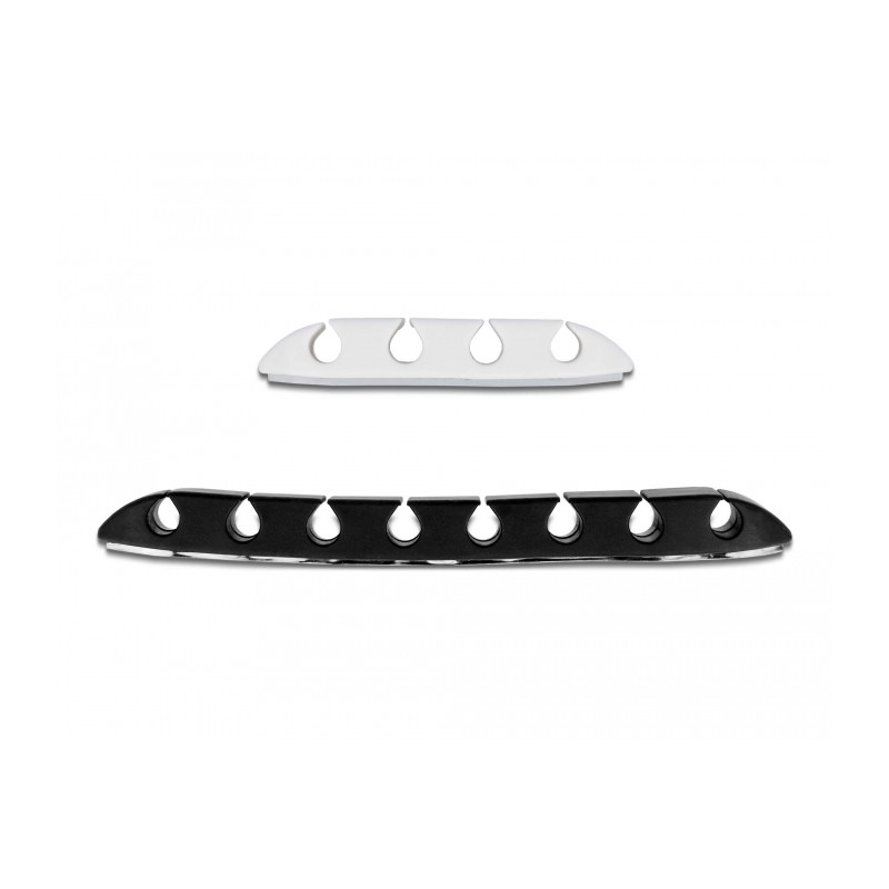 Delock Kabelhalter trapezförmig selbstklebend Kombi Set 10 Stück schwarz / weiß