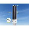 Delock 5G LTE Antenne SMA Stecker 3 - 5 dBi starr omnidirektional Wand- und Mastmontage outdoor schwarz