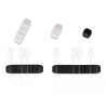 Delock Kabelhalter trapezförmig selbstklebend Kombi Set 10 Stück schwarz / weiß
