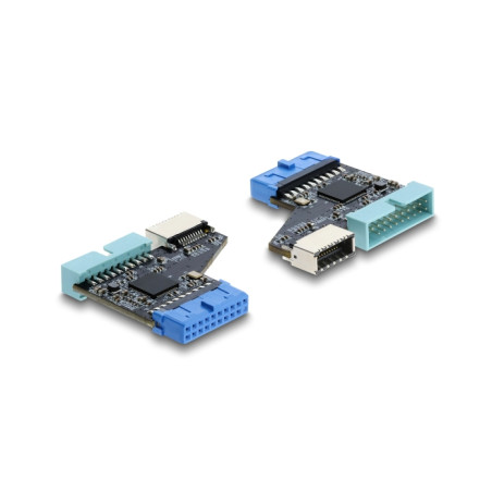 Delock USB 5 Gbps Hub 20 Pin Pfostenbuchse zu 1 x USB 5 Gbps 20 Pin Pfostenstecker und Type-E Key A Buchse