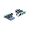Delock USB 5 Gbps Hub 20 Pin Pfostenbuchse zu 1 x USB 5 Gbps 20 Pin Pfostenstecker und Type-E Key A Buchse