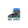 Delock USB 5 Gbps Hub 20 Pin Pfostenbuchse zu 1 x USB 5 Gbps 20 Pin Pfostenstecker und Type-E Key A Buchse