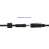 Delock DC Verlängerungskabel 5,5 x 2,5 mm Stecker zu Buchse mit Schraubverschluss M12 x 1,75 mm Gewinde wasserfest 18 AWG, 0,5 m