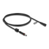Delock DC Verlängerungskabel 5,5 x 2,5 mm Stecker zu Buchse mit Schraubverschluss M12 x 1,75 mm Gewinde wasserfest 18 AWG, 1 m s