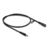 Delock DC Verlängerungskabel 5,5 x 2,1 mm Stecker zu Buchse mit Bajonettverschluss 18 AWG, 0,5 m schwarz