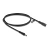 Delock DC Verlängerungskabel 5,5 x 2,1 mm Stecker zu Buchse mit Bajonettverschluss 18 AWG, 1 m schwarz