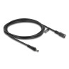 Delock DC Verlängerungskabel 5,5 x 2,1 mm Stecker zu Buchse mit Bajonettverschluss 18 AWG, 2 m schwarz