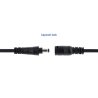 Delock DC Verlängerungskabel 5,5 x 2,1 mm Stecker zu Buchse mit Bajonettverschluss 18 AWG, 2 m schwarz