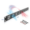 Delock 19″ 1 HE Rackblende für 8 Lüfter 40 x 40 mm dunkelgrau