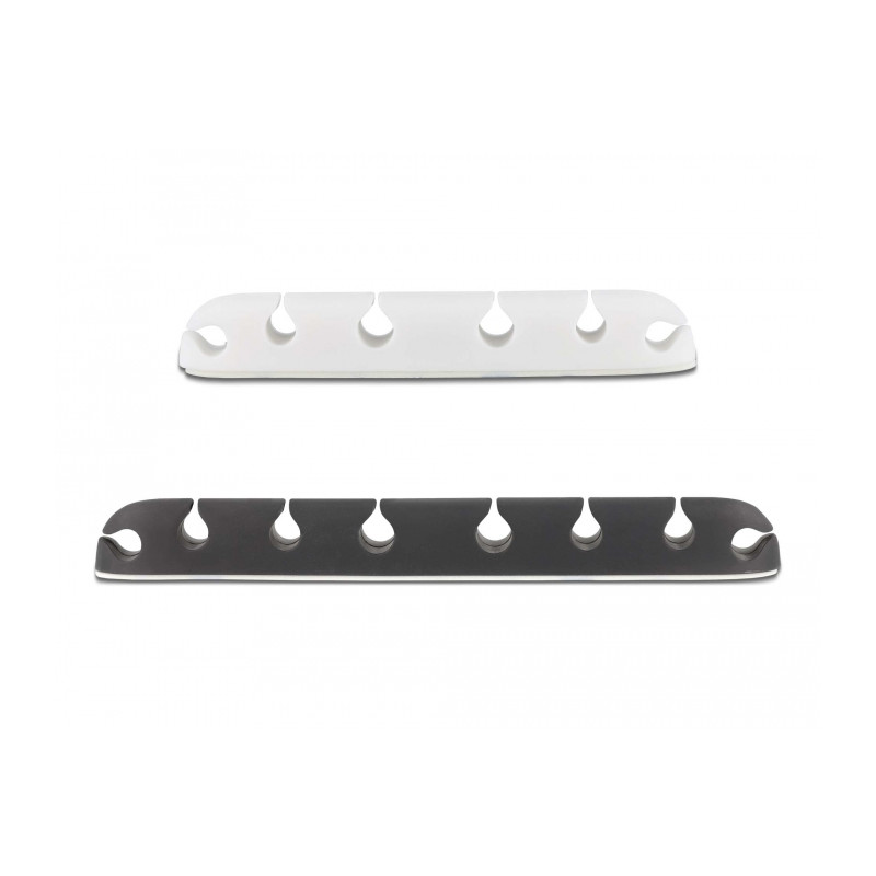 Delock Kabelhalter selbstklebend Kombi Set 4 Stück schwarz / weiß