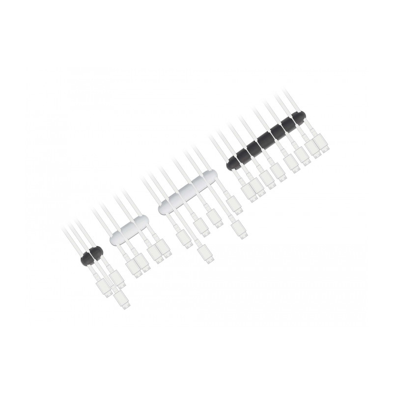 Delock Kabelhalter selbstklebend Kombi Set 4 Stück schwarz / weiß