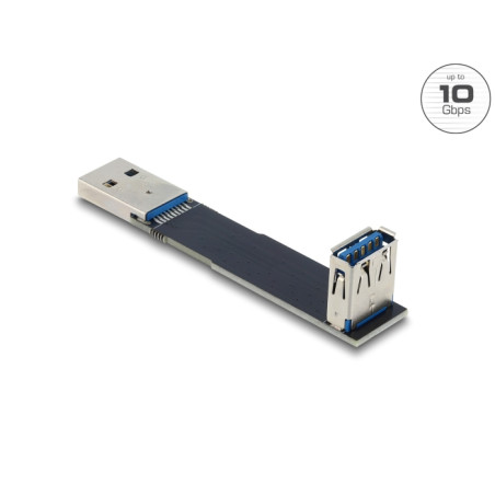 Delock USB 10 Gbps Adapter USB Typ-A Buchse zu Stecker gewinkelt 90°