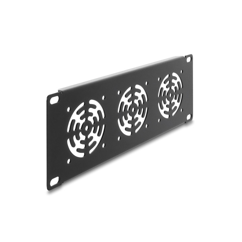 Delock 10″ 2 HE Rackblende für 3 Lüfter 60 x 60 mm dunkelgrau