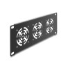 Delock 10″ 2 HE Rackblende für 3 Lüfter 60 x 60 mm dunkelgrau