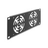 Delock 10″ 2 HE Rackblende für 2 Lüfter 80 x 80 mm dunkelgrau