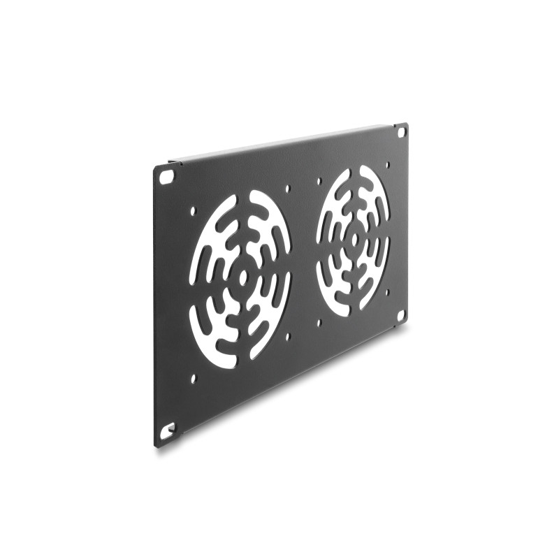 Delock 10″ 3 HE Rackblende für 2 Lüfter 92 x 92 mm dunkelgrau