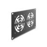 Delock 10″ 3 HE Rackblende für 2 Lüfter 92 x 92 mm dunkelgrau