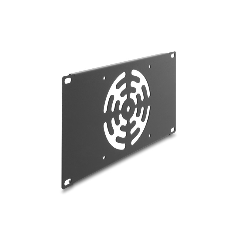 Delock 10″ 3 HE Rackblende für 1 Lüfter 120 x 120 mm dunkelgrau