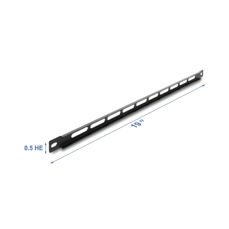Delock 19″ 0,5 HE Panel mit Kabelbinderbefestigung schwarz