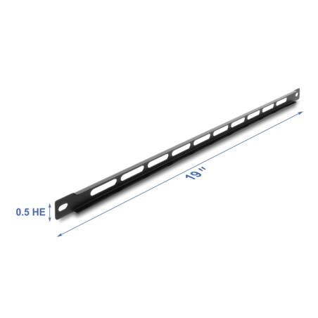 Delock 19″ 0,5 HE Panel mit Kabelbinderbefestigung schwarz