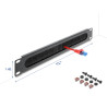 Delock 12″ Kabelmanagement Bürstenleiste 1 HE dunkelgrau