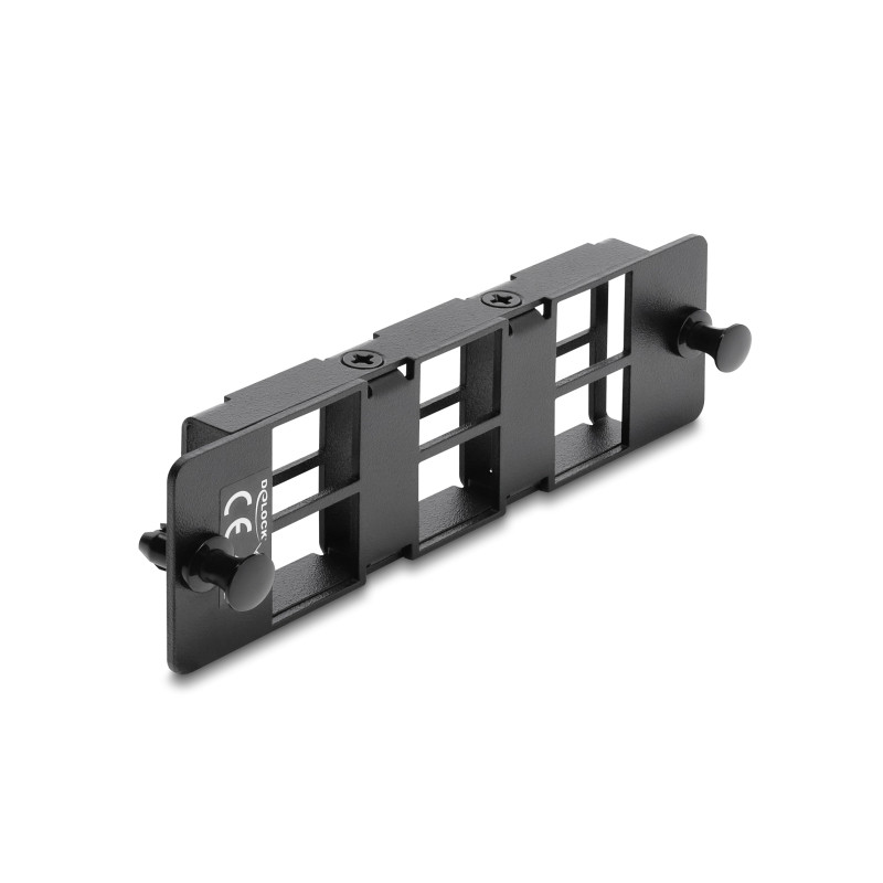 Delock Adapter Panel für Keystone Module 6 Port schwarz