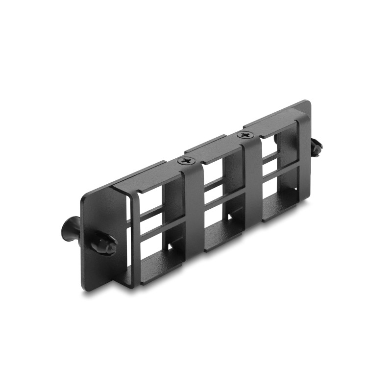 Delock Adapter Panel für Keystone Module 6 Port schwarz