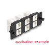 Delock Adapter Panel für Keystone Module 6 Port schwarz