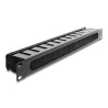 Delock 19″ Kabelmanagement Rangierpanel mit Bürste 1 HE schwarz