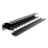 Delock 19″ Kabelmanagement Rangierpanel mit Bürste 1 HE schwarz